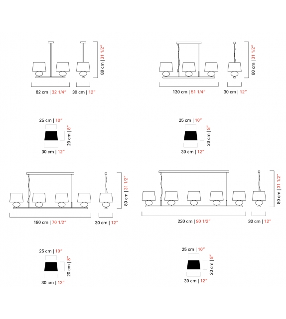 Matrioska 7097 Barovier & Toso Lámpara de Suspensión