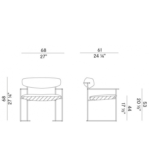 Keel Light Potocco Armchair
