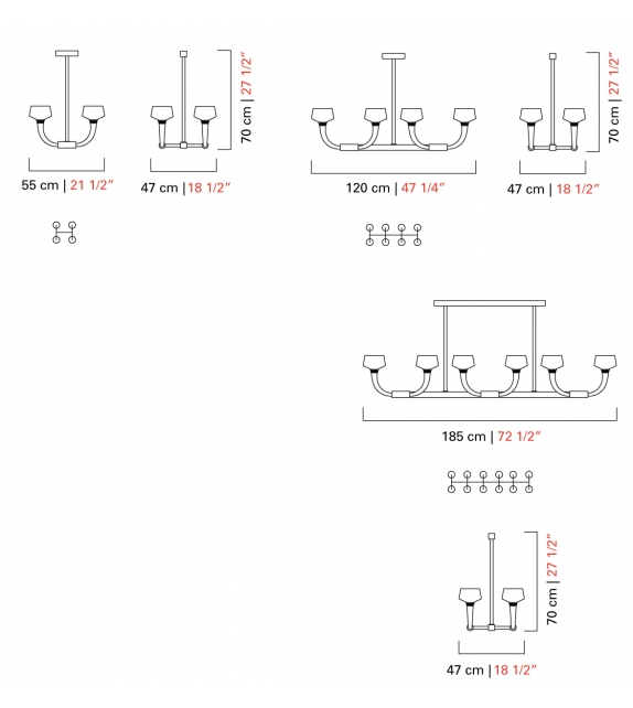 Twins Barovier & Toso Lampadario