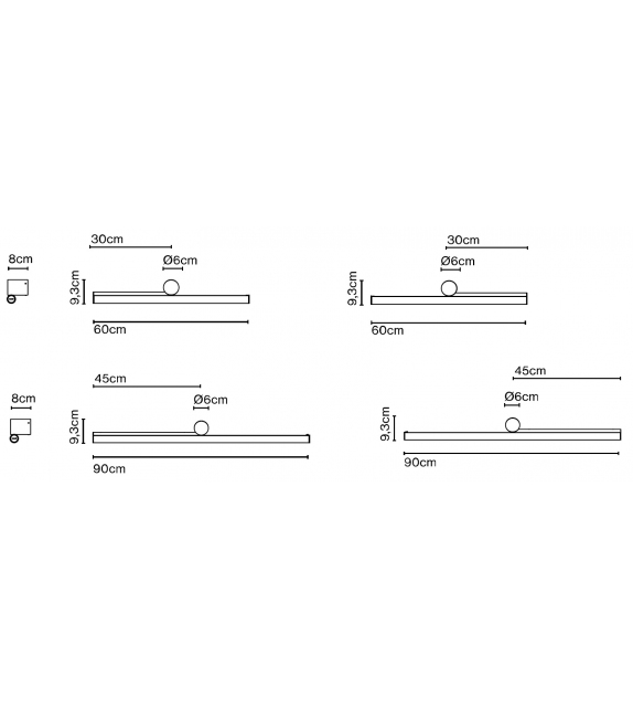 Ambrosia A Marset Lampada da Parete