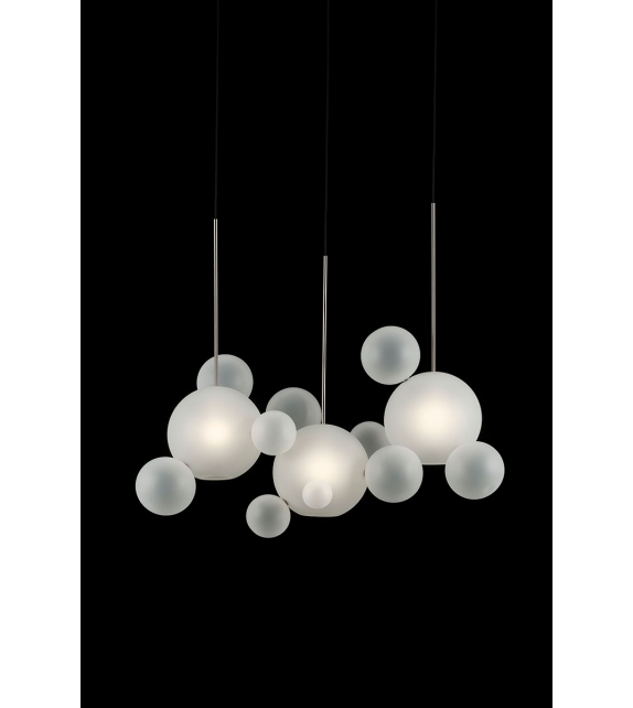 Bolle Frosted Linear Chandelier Giopato & Coombes Lustre