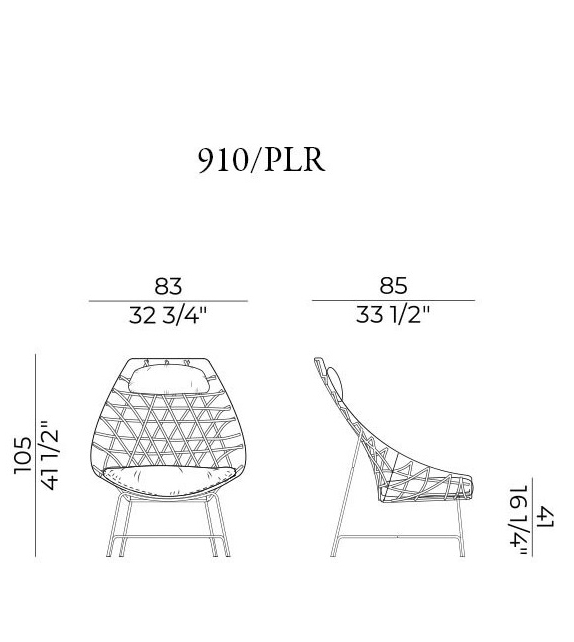 Cut Potocco Armchair Bergère