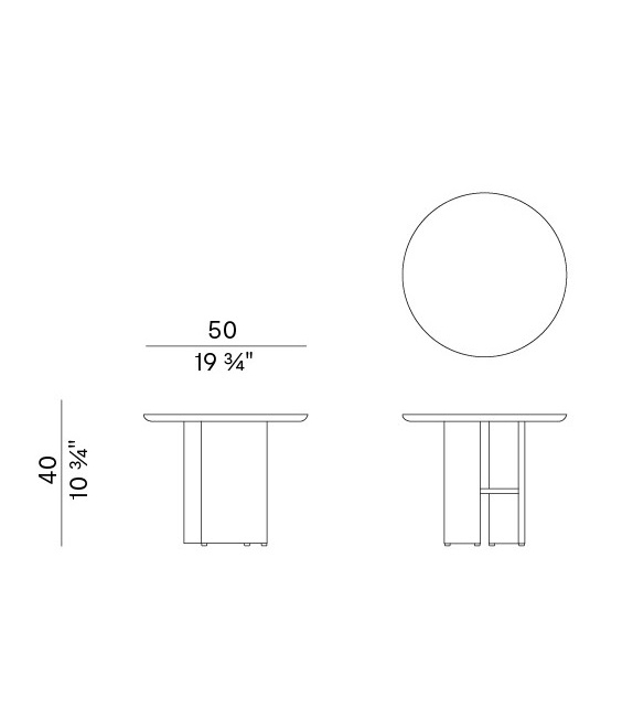 Double L Outdoor Potocco Side Table