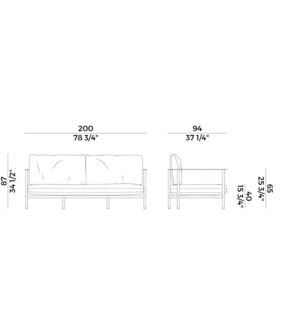 Elodie Outdoor Potocco Sofa