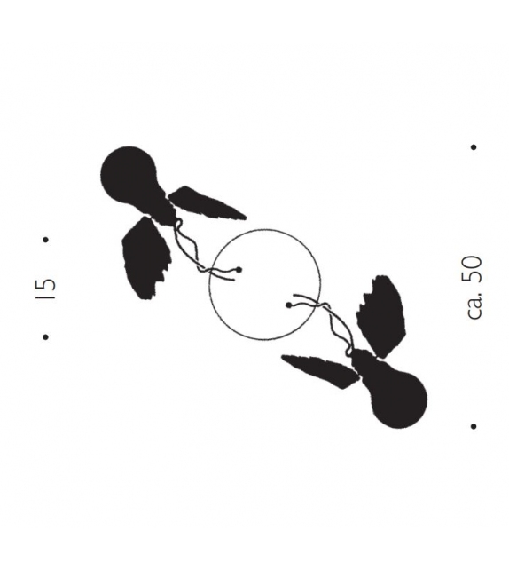 Lucellino Doppio Ingo Maurer Lámpara de Techo
