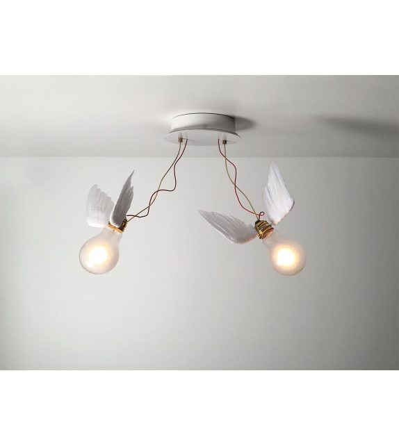 Lucellino Doppio Ingo Maurer Lampada da Soffitto