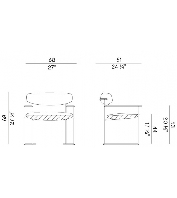 Keel Light Outdoor Potocco Armchair