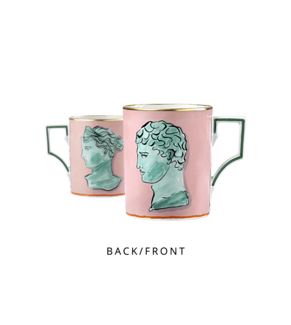 Tazza Il Viaggio di Nettuno Coral Red Ginori 1735 Mug