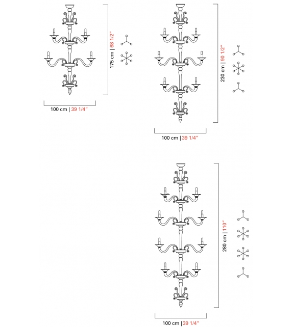 Torpedo Taif Barovier & Toso Chandelier