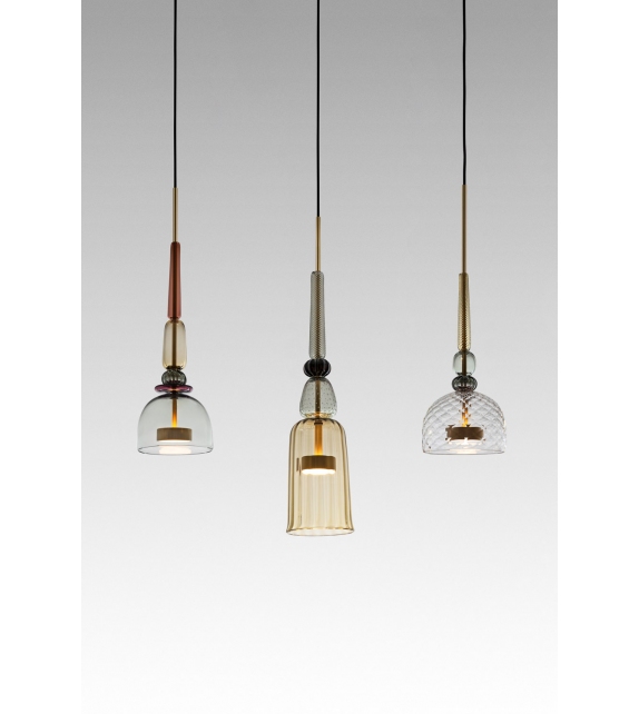 Flauti Linear Chandelier 32 Amber Giopato & Coombes Lustre