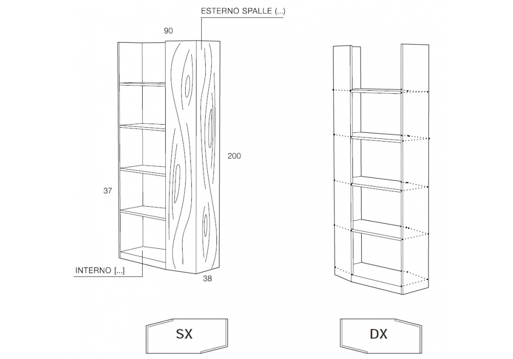 Vertigo Minotti Italia Bookcase Milia Shop