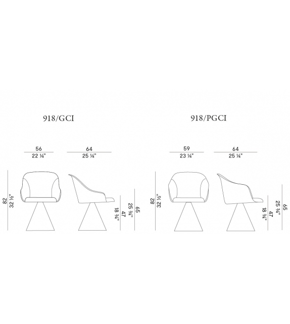 Lyz Potocco Sedia Dining Girevole