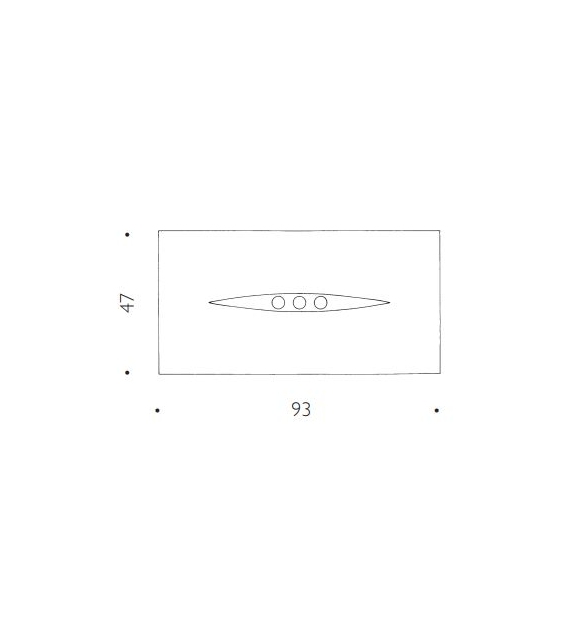 Schlitz Up LED Ingo Maurer Plafonnier