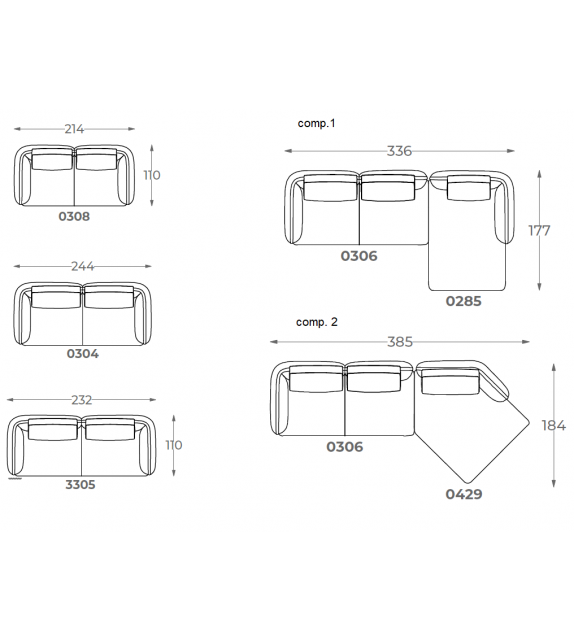 Ferri 1956 Naxos Sofa