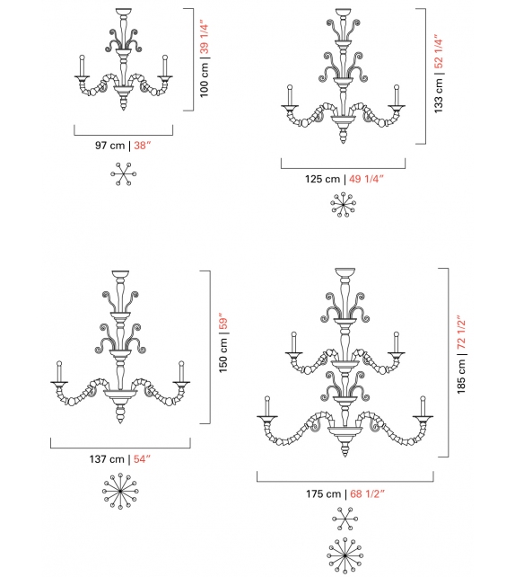 Baikal Barovier & Toso Lampadario