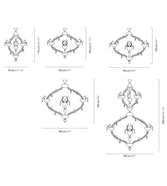 Alexandria Barovier&Toso Lampadario