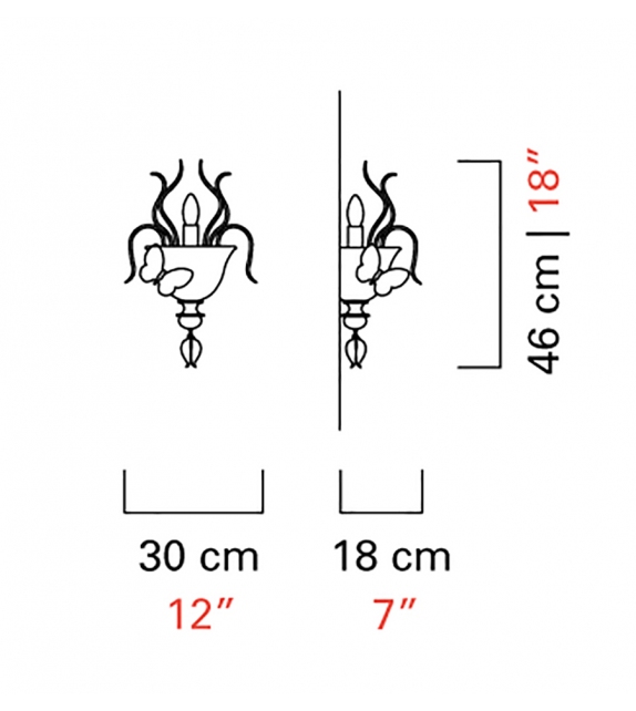 Adonis Barovier&Toso Wandleuchte