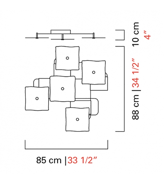 Alumina Barovier&Toso Lampada da Parete