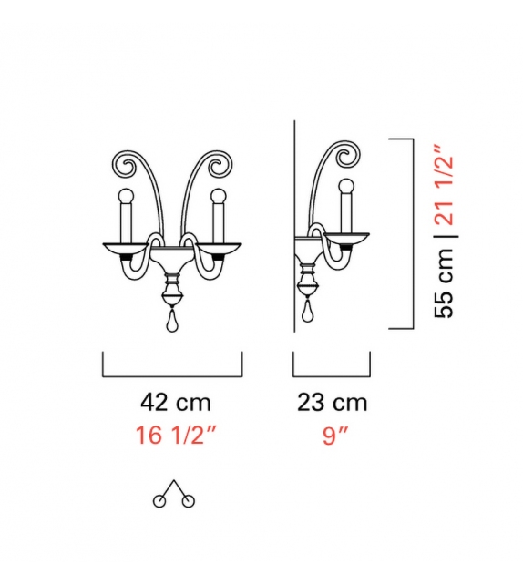 Izmir Barovier&Toso Lámpara de Pared