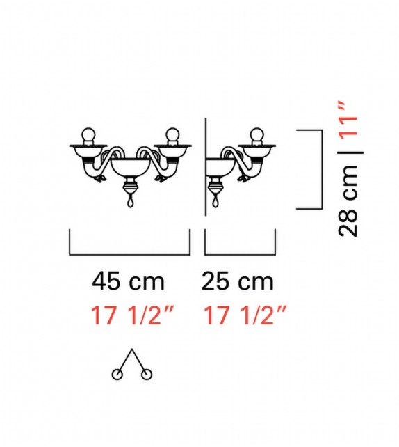 Nekhel Barovier&Toso Lámpara de Pared