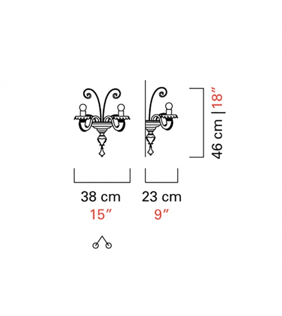 Rabat Barovier&Toso Lampada da Parete