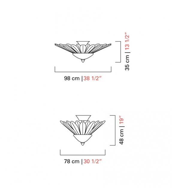 Spade Barovier&Toso Plafonnier