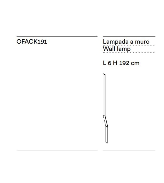 Fackel Tacchini Lámpara de Pared
