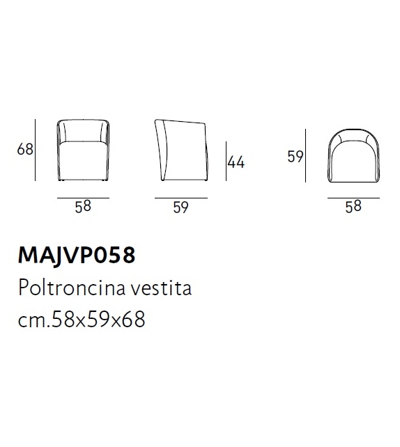 Maja D Living Divani Fauteuil Indoor