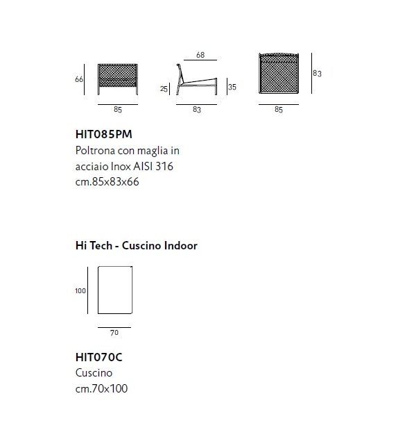 Hi Tech Living Divani Poltrona Con Cuscino Indoor 
