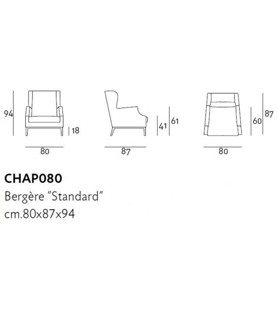 Chauffeuse Living Divani Bergère Standard