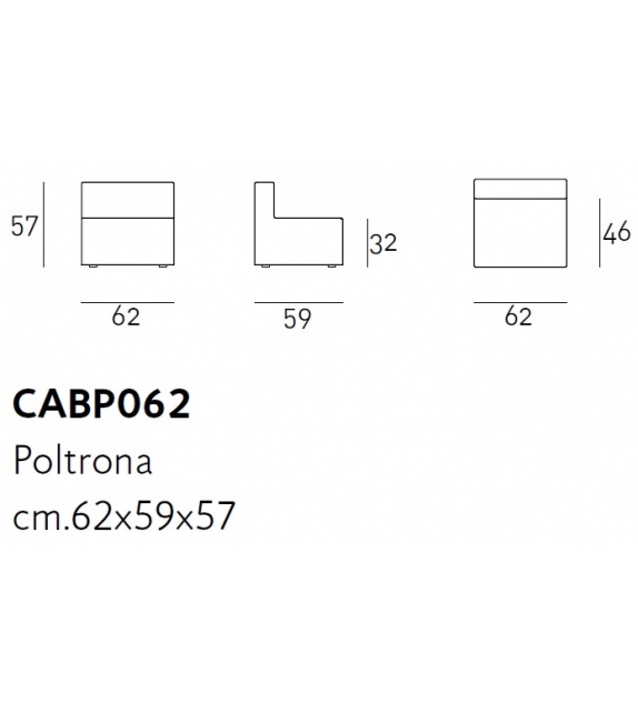 Cabrio Living Divani Poltroncina