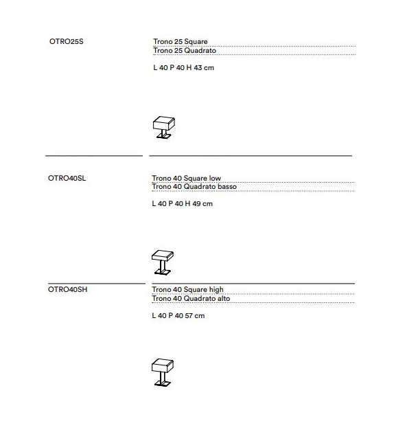 Trono Tacchini Pouf Carré