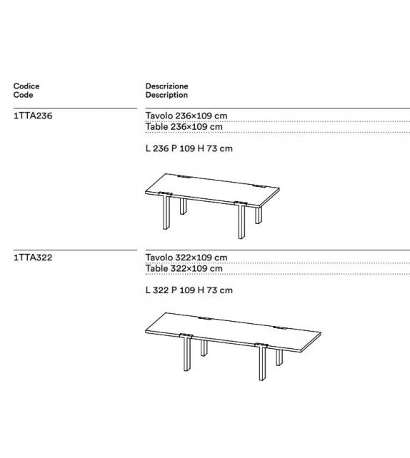 T-Table Tacchini Tisch