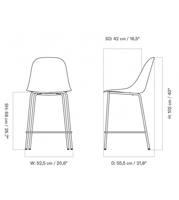 Harbour Side Counter Menu Stool