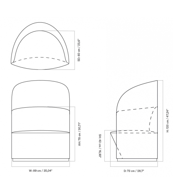 Tearoom High Back Menu Poltroncina