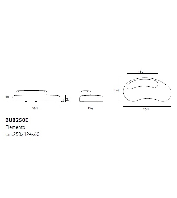 Bubble Rock Living Divani Canapé Ovale Indoor