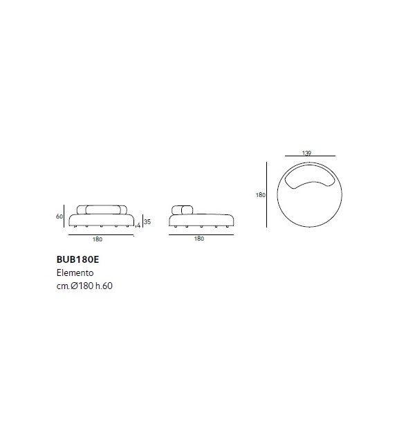 Bubble Rock Living Divani Indoor Round Sofa