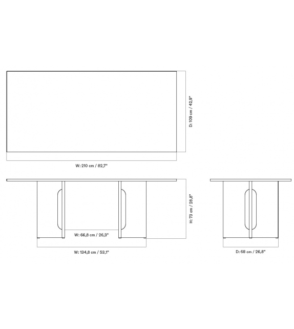 Androgyne Menu Rectangular Table