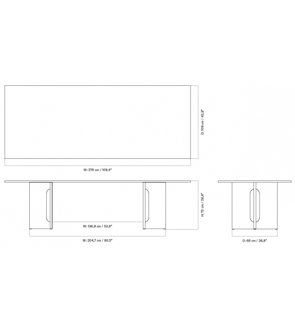 Androgyne Menu Rectangular Table