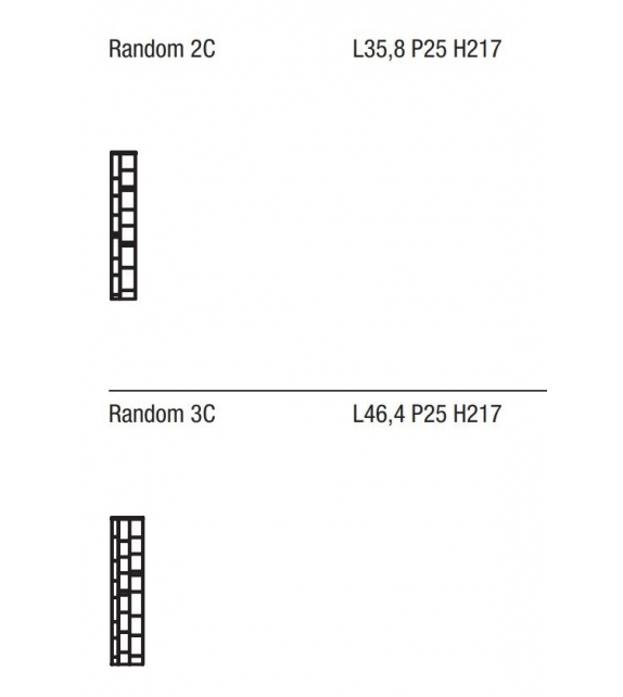 Random 2C-3C MDF Italia Librería