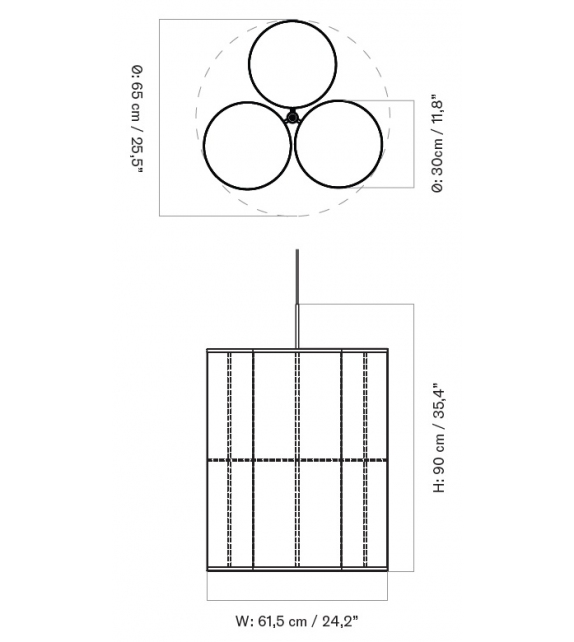 Hashira Cluster Menu Pendant Lamp
