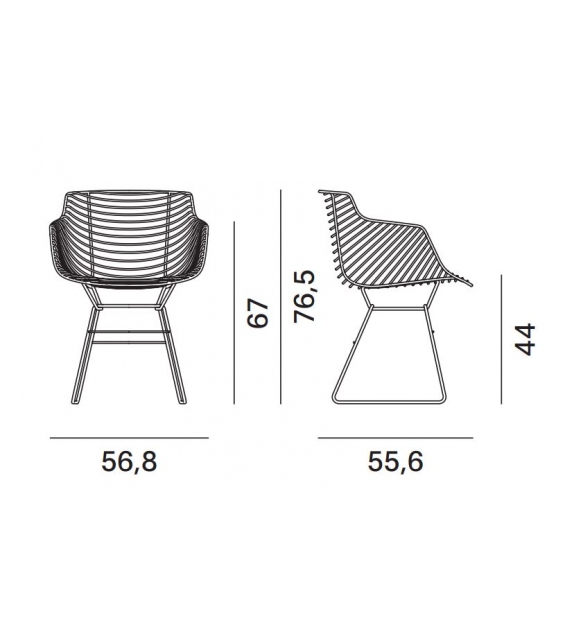 Flow Filo MDF Italia Fauteuil