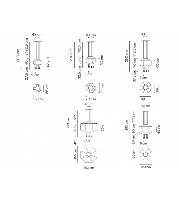 Wireflow 8 LED Vibia Lampada a Sospensione