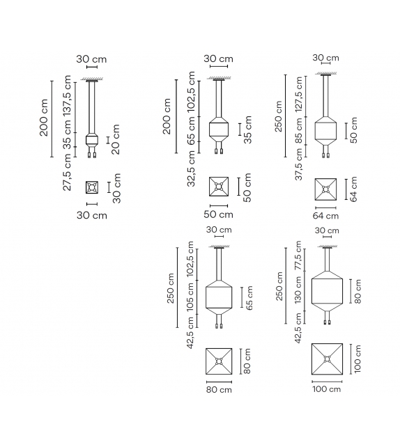 Wireflow 4 LED Vibia Lampada a Sospensione