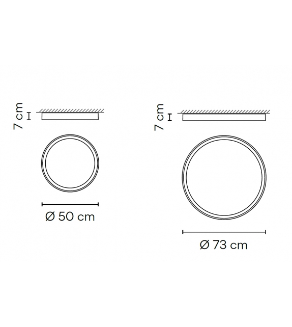 Up Round Vibia Ceiling Lamp