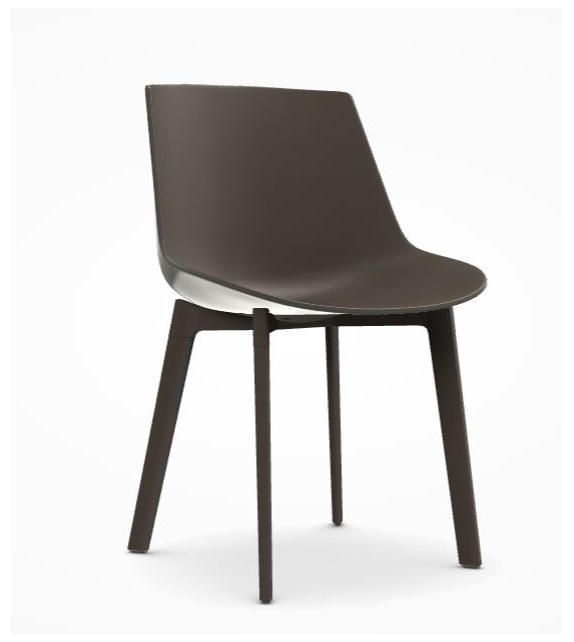 Flow Chair Sedia 4 Gambe Cross MDF Italia