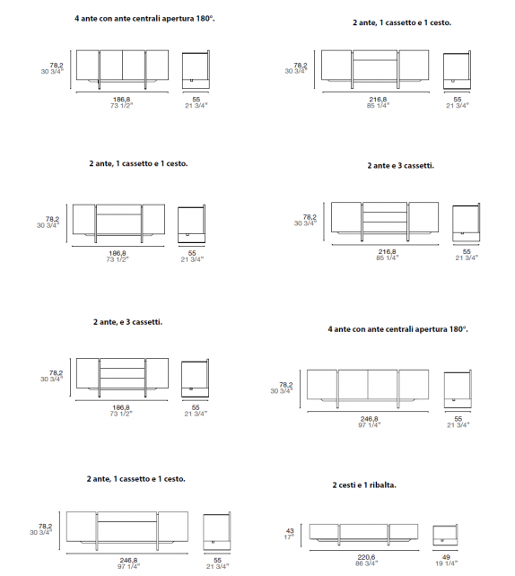 Recta Sideboard Alf DaFrè