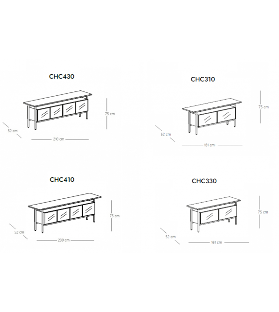 Chicago Glass Punt Sideboard