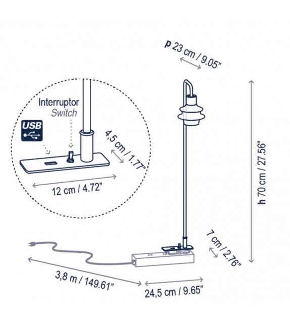 Drip/Drop M/70 Bover Table Lamp
