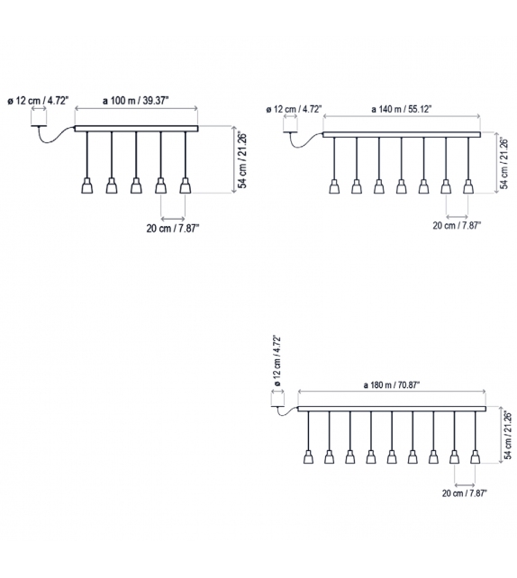 Drip/Drop Linear Bover Deckenleuchte
